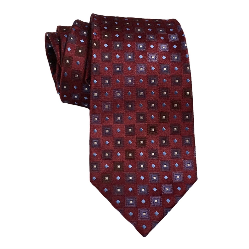 Pronto Uomo Couture 100% Silk Tie Burgundy NWT Sharp Dressed Man Professional